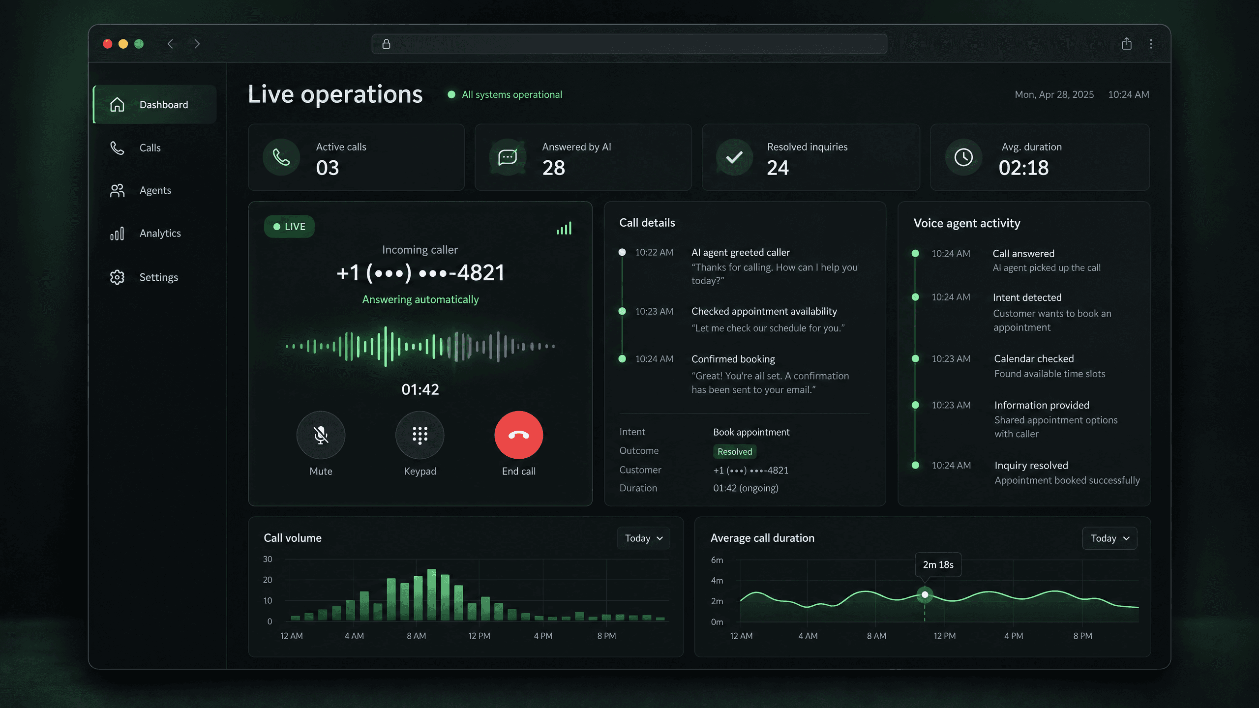 Voice Receptionist project visual